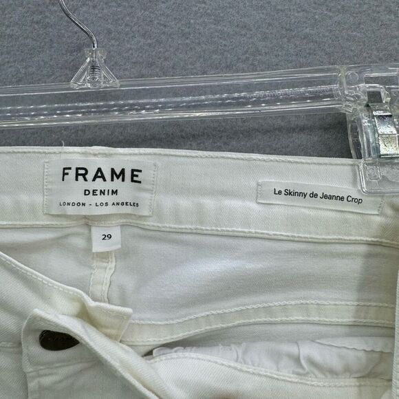 Frame Denim Womens Stretch Side Zip Le Skinny de Jeanne Crop Jeans Size 29 - Picture 4 of 11
